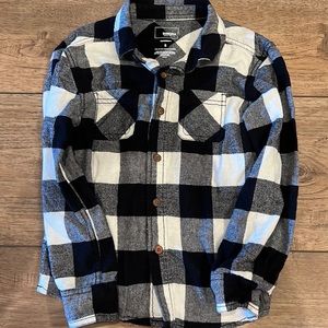 Black and white plaid flannel